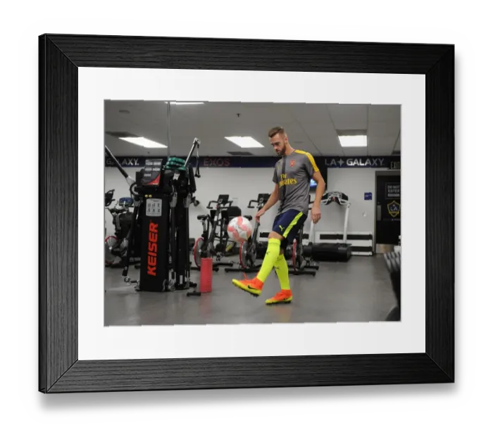 Framed Print : Calum Chambers Gears Up: Arsenal's Readiness Drill Ahead of CD Guadalajara Clash
