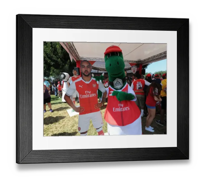 Framed Print : Arsenal's Gunnersaus Mascot Before Arsenal vs. Chivas Match Framed Print : Arsenal's Gunnersaus Mascot Before Arsenal vs. Chivas Match