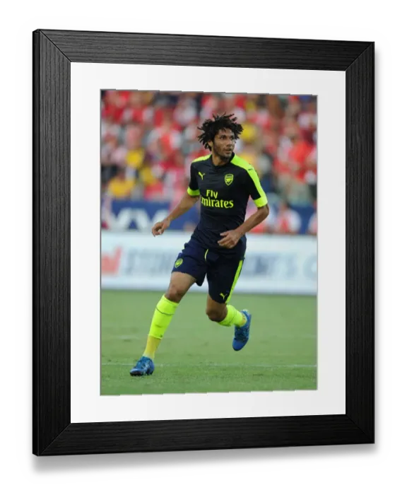 Framed Print : Arsenal's Mohamed Elneny in Action: Arsenal vs Chivas, 2016 Pre-Season Friendly, Carson, California