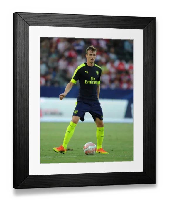 Framed Print : Rob Holding in Action: Arsenal vs Chivas, 2016 Pre-Season Friendly