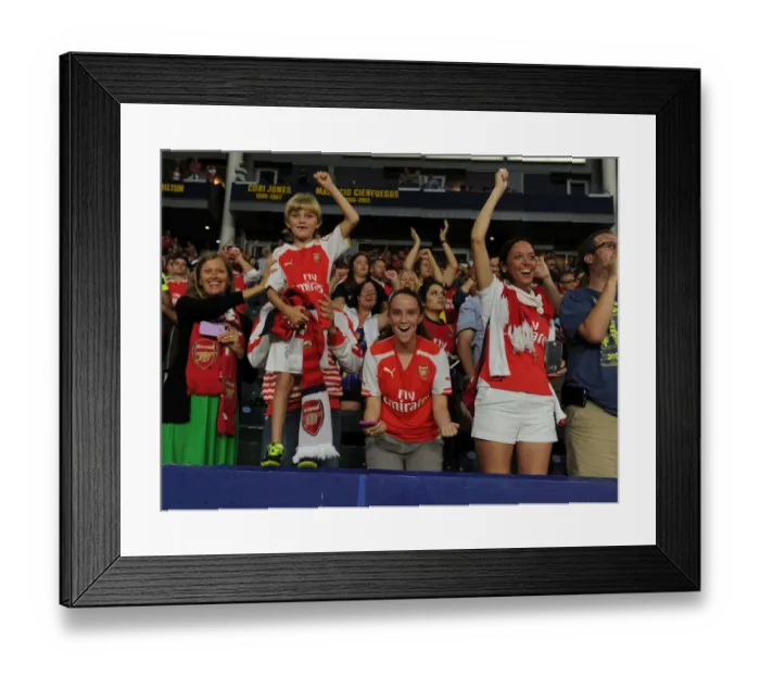 Framed Print : Arsenal FC: A Sea of Passionate Fans at the Arsenal vs. Chivas Pre-Season Match in Carson, California