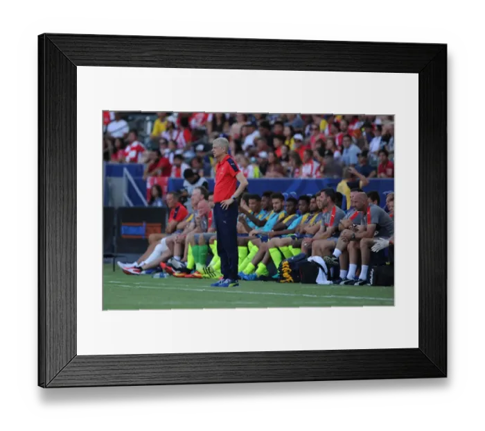 Framed Print : Arsene Wenger and Arsenal Face Chivas in 2016 Pre-Season Friendly