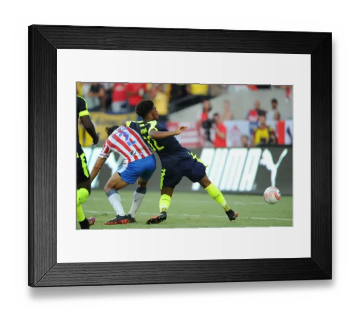Framed Print : Chuba Akpom Scores His Third Goal: Arsenal Defeats Chivas in Pre-Season Friendly
