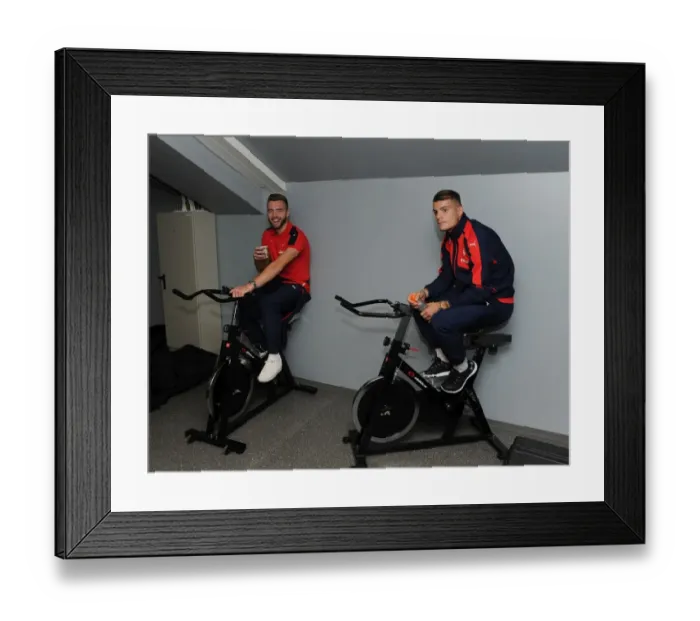 Framed Print : Arsenal FC: Chambers and Xhaka Pre-Season Training in Norway (Viking FK, 2016) Framed Print : Arsenal FC: Chambers and Xhaka Pre-Season Training in Norway (Viking FK, 2016)