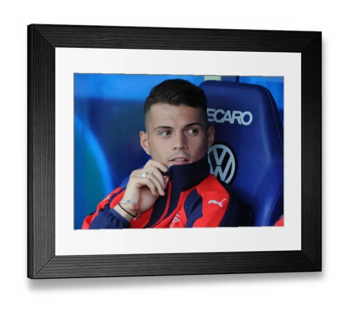 Framed Print : Arsenal's Granit Xhaka: Training with Viking FK During Arsenal's 2016-17 Pre-Season in Norway