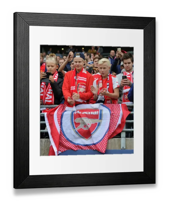 Framed Print : Arsenal Fans Gather for Friendly Against Viking FK in Norway, 2016