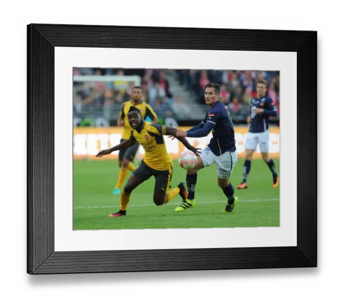 Framed Print : Joel Campbell vs. Kristoffer Haugen: A Clash in Pre-Season Friendly between Arsenal and Viking FK, Norway (August 2016)