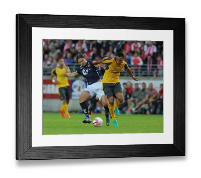 Framed Print : Coquelin vs Ryerston: A Football Battle - Arsenal vs Viking FK (2016)