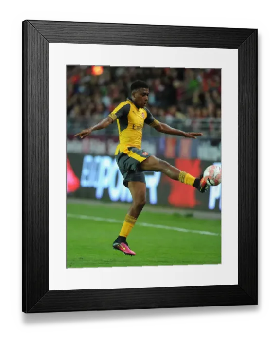 Framed Print : Alex Iwobi in Action: Arsenal's Pre-Season Clash against Viking FK (2016-17), Norway