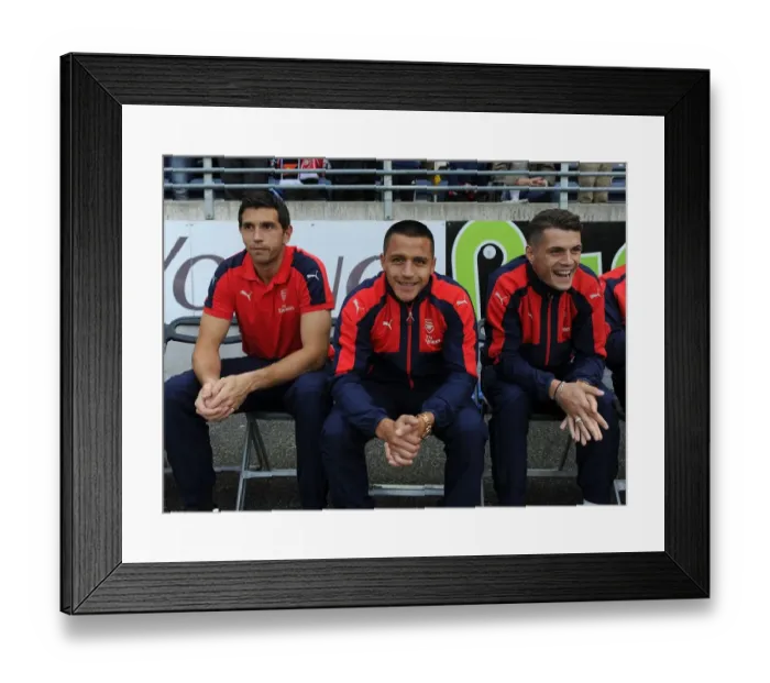 Framed Print : Arsenal's Martinez, Sanchez, and Xhaka Training with Viking FK in Norway, 2016 Framed Print : Arsenal's Martinez, Sanchez, and Xhaka Training with Viking FK in Norway, 2016