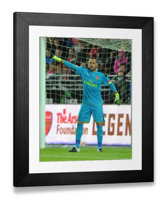 Framed Print : Arsenal's David Ospina in Action Against Viking FK, Norway 2016