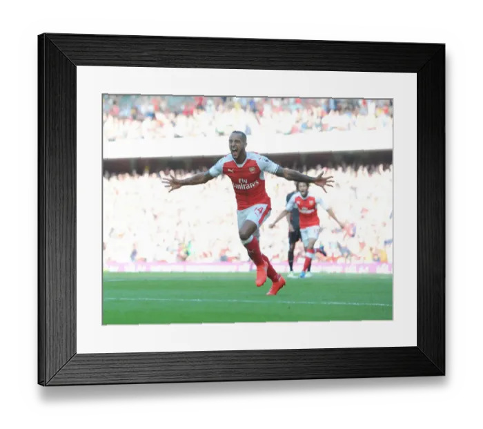 Framed Print : Theo Walcott's Thrilling Goal: Arsenal vs. Liverpool, Premier League 2016-17