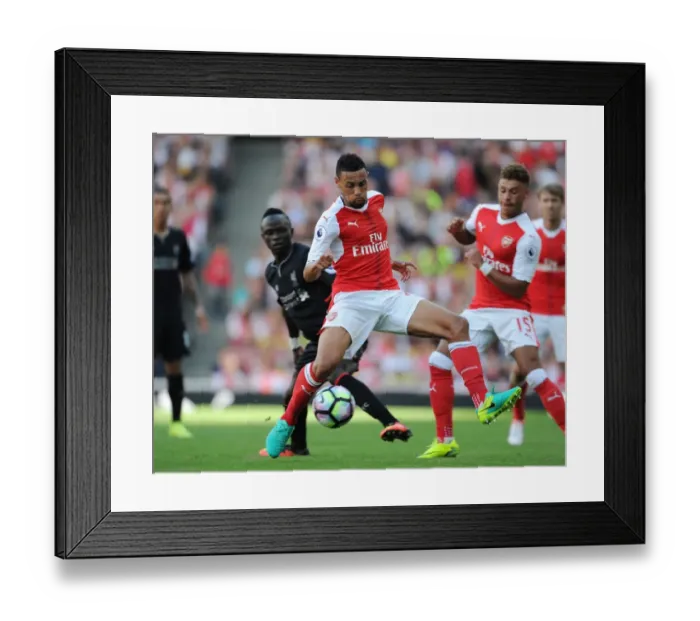 Framed Print : Intense Battle: Coquelin vs. Mane at Arsenal vs. Liverpool (2016-17)