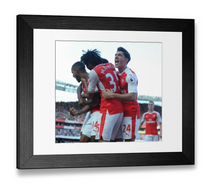 Framed Print : Theo Walcott's Thrilling Goal: Arsenal's Victory Over Liverpool (2016-17)