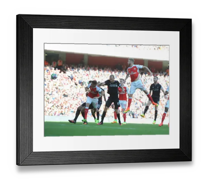 Framed Print : Arsenal's Triumph Over Liverpool: Calum Chambers Decisive Goal (2016-17)