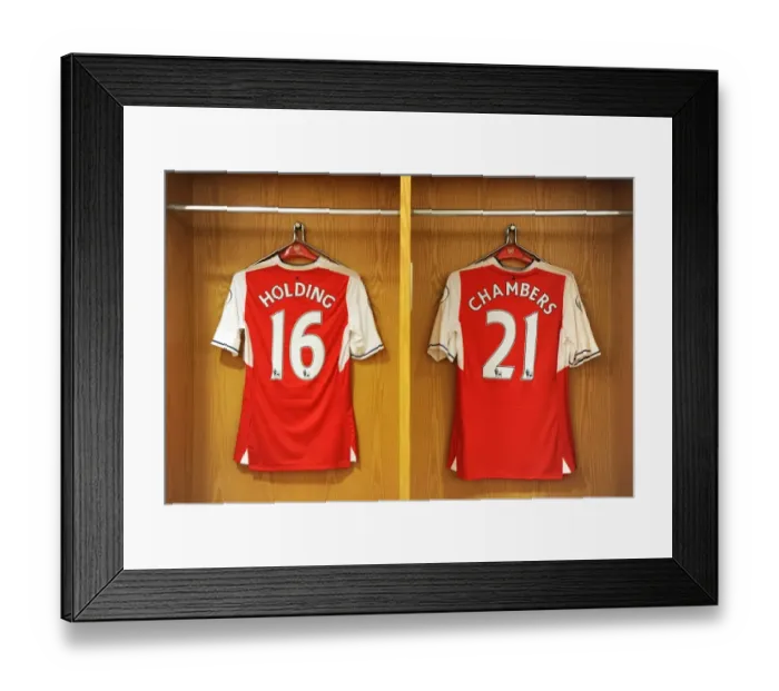 Framed Print : Arsenal Football Club: Rob Holding and Calum Chambers in the Changing Room Before Arsenal vs. Liverpool (2016-17) Framed Print : Arsenal Football Club: Rob Holding and Calum Chambers in the Changing Room Before Arsenal vs. Liverpool (2016-17)