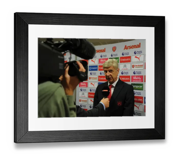 Framed Print : Arsene Wenger: Arsenal Manager at Emirates Stadium before Arsenal vs. Liverpool, Premier League 2016-17