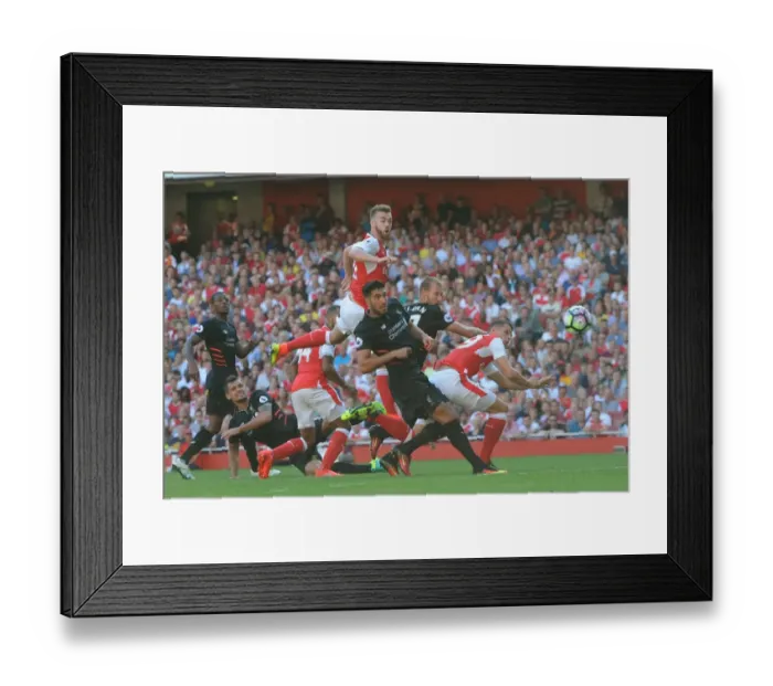 Framed Print : Chambers Scores the Thriller: Arsenal's Triumph over Liverpool in the 2016-17 Premier League Framed Print : Chambers Scores the Thriller: Arsenal's Triumph over Liverpool in the 2016-17 Premier League