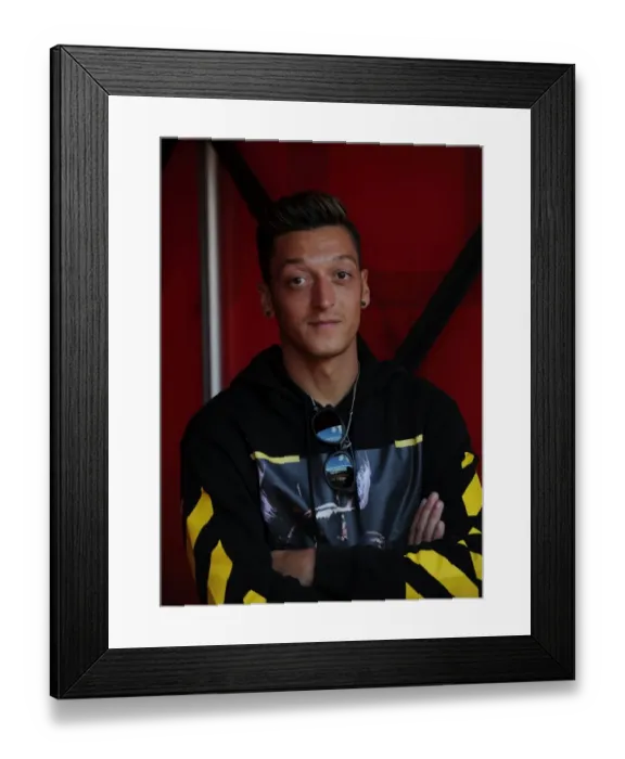 Framed Print : Arsenal vs. Liverpool Showdown: Mesut Ozil's Premier League Battle (2016-17)