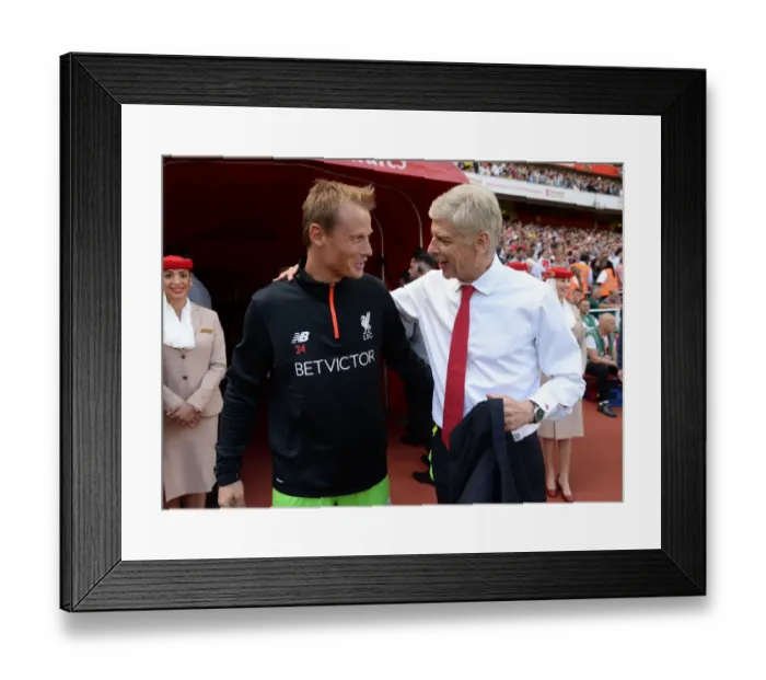 Framed Print : Arsene Wenger vs. Alex Manninger: Arsenal vs. Liverpool Showdown, Premier League 2016-17