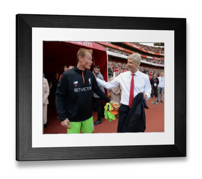 Framed Print : Arsene Wenger vs. Alex Manninger: The Manager Showdown - Arsenal vs. Liverpool, 2016-17 Premier League