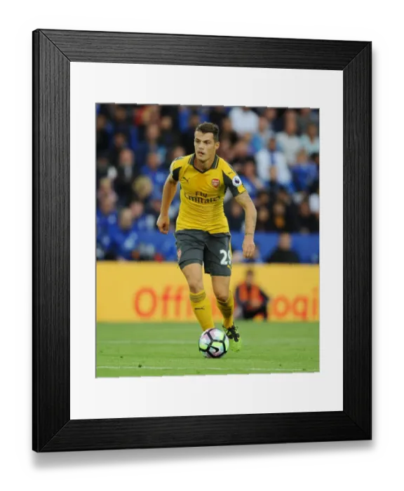 Framed Print : Granit Xhaka in Action: Arsenal vs Leicester City, 2016-17 Premier League Clash