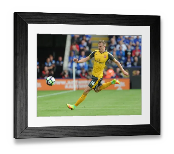 Framed Print : Rob Holding in Action: Arsenal vs. Leicester City (2016-17)