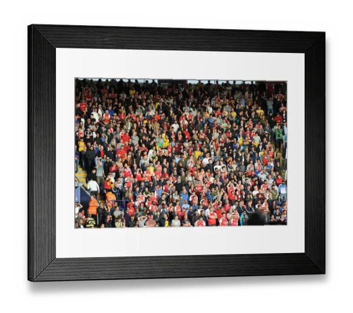 Framed Print : Arsenal Fans Passionate Support at Leicester City Match, 2016-17 Premier League Framed Print : Arsenal Fans Passionate Support at Leicester City Match, 2016-17 Premier League