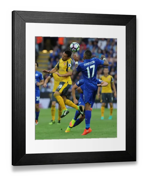 Framed Print : Clash at The King Power: Cazorla vs. Simpson - Premier League Battle