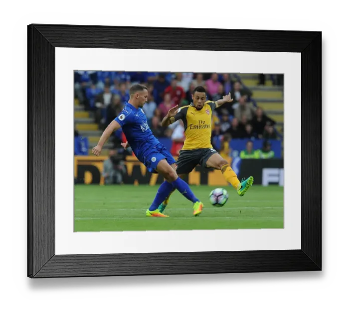 Framed Print : Clash of Midfield Titans: Coquelin vs Drinkwater, Arsenal vs Leicester City, Premier League 2016-17 Framed Print : Clash of Midfield Titans: Coquelin vs Drinkwater, Arsenal vs Leicester City, Premier League 2016-17
