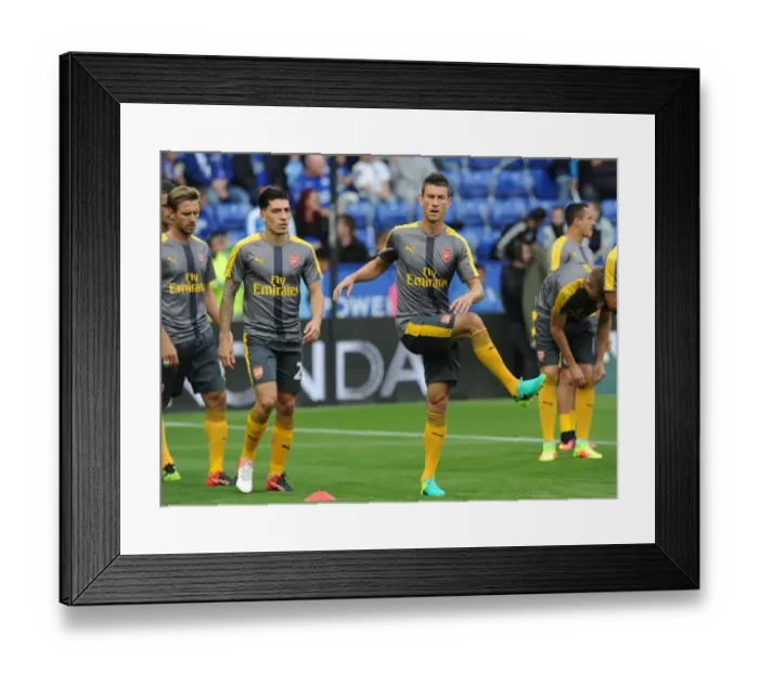 Framed Print : Arsenal's Unyielding Defender: Koscielny at Leicester City (2016-17)