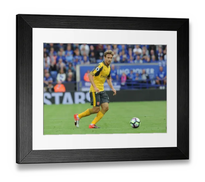 Framed Print : Nacho Monreal in Action: Arsenal vs. Leicester City, Premier League 2016-17