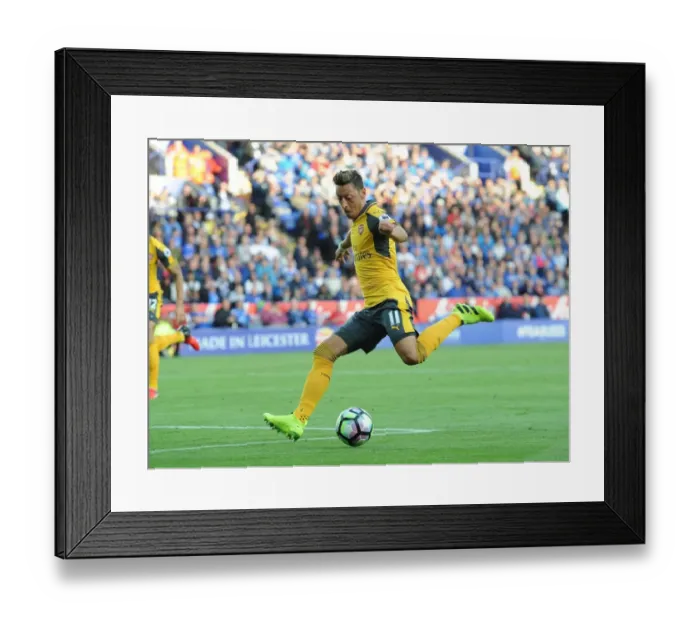 Framed Print : Mesut Ozil in Action: Premier League 2016-17 - Arsenal vs. Leicester City