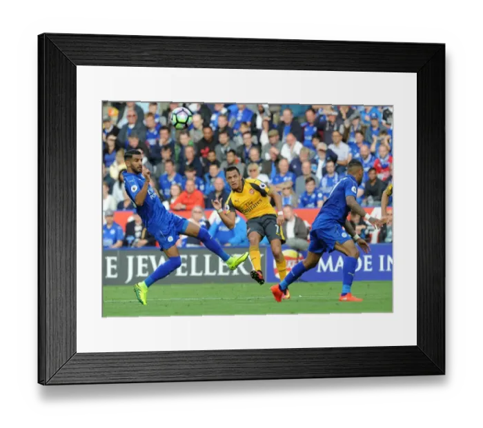 Framed Print : Clash of Stars: Sanchez vs Mahrez - Premier League Showdown Framed Print : Clash of Stars: Sanchez vs Mahrez - Premier League Showdown