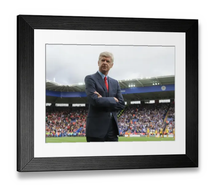 Framed Print : Arsene Wenger at Leicester City: Arsenal Manager's Return (2016-17)