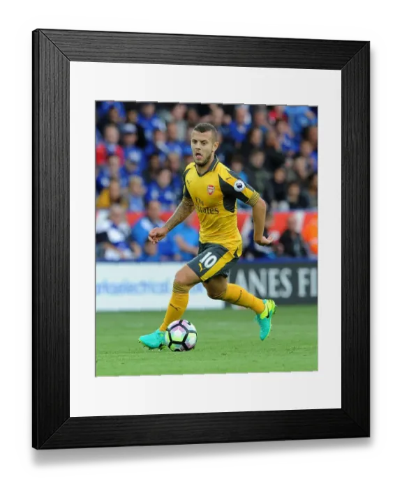 Framed Print : Jack Wilshere in Action: Leicester City vs. Arsenal (2016-17) - Premier League Showdown