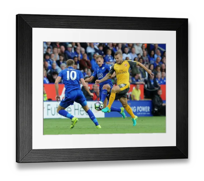 Framed Print : Clash of Midfielders: Wilshere vs. Albrighton & King (Premier League 2016-17) Framed Print : Clash of Midfielders: Wilshere vs. Albrighton & King (Premier League 2016-17)