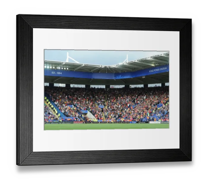 Framed Print : Arsenal fans. Leicester City 0: 0 Arsenal. Premier League. The King Power Stadium