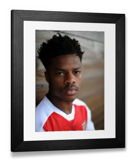 Framed Print : Chuba Akpom at Arsenal's 2016-17 First Team Photocall Framed Print : Chuba Akpom at Arsenal's 2016-17 First Team Photocall