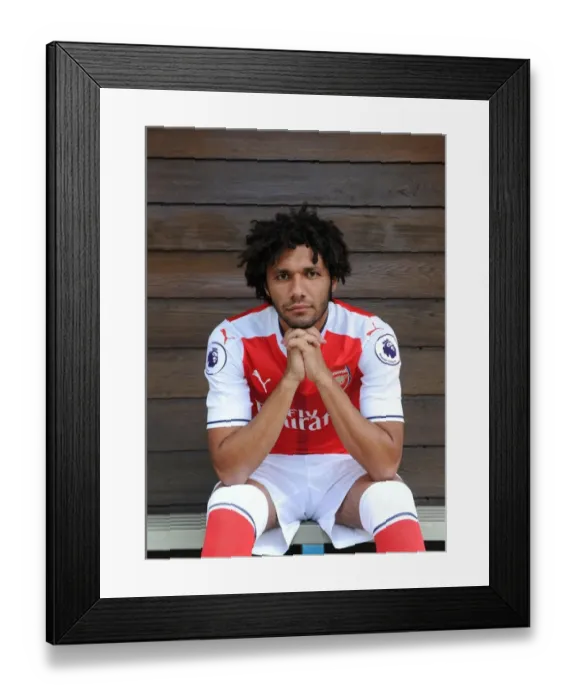 Framed Print : Arsenal Football Club: 2016-17 First Team - Mohamed Elneny's Portrait