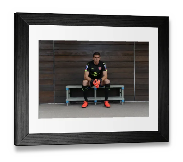 Framed Print : Emiliano Martinez at Arsenal's 2016-17 First Team Photocall