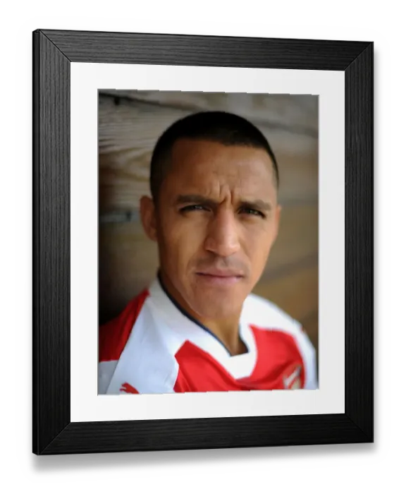 Framed Print : Alexis Sanchez at Arsenal's 2016-17 First Team Photocall
