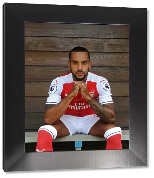 Theo Walcott at Arsenal's 2016-17 First Team Photocall