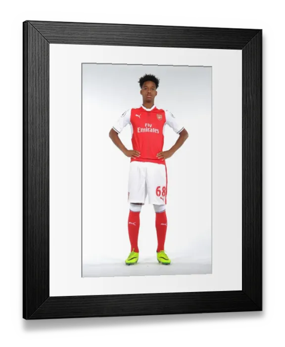 Framed Print : Arsenal's Chris Willock at 2016-17 First Team Photocall