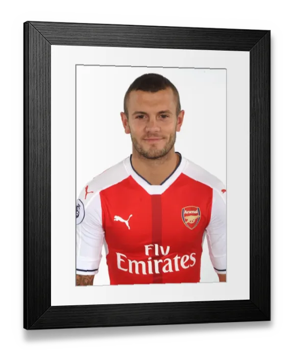 Framed Print : Jack Wilshere at Arsenal's 2016-17 Team Photocall