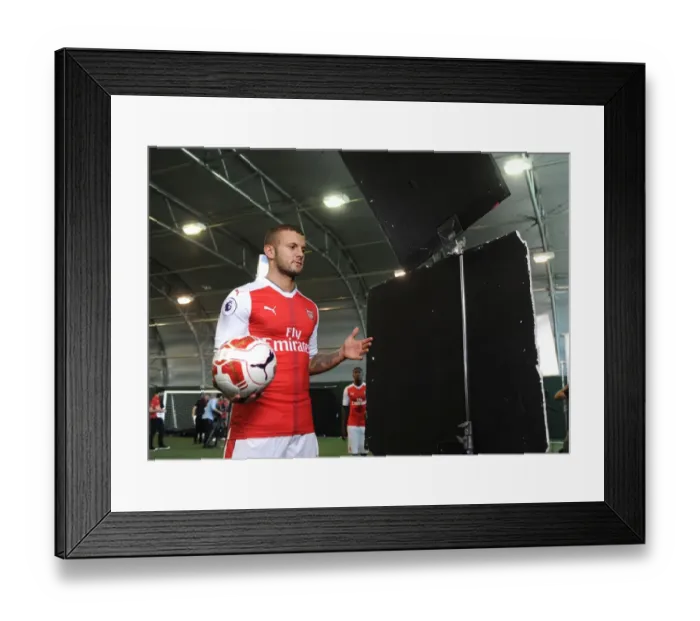 Framed Print : Jack Wilshere (Arsenal). Arsenal 1st Team Photocall Framed Print : Jack Wilshere (Arsenal). Arsenal 1st Team Photocall