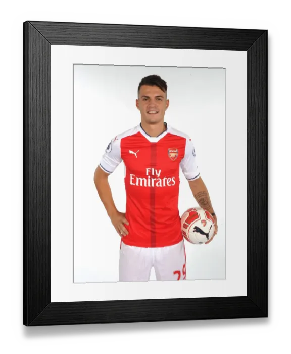 Framed Print : Arsenal FC 2016-17: Granit Xhaka at First Team Photocall