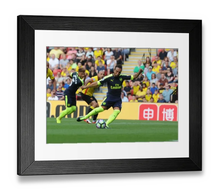 Framed Print : Santi Cazorla Scores the Penalty: Arsenal's Victory at Watford, 2016-17 Premier League