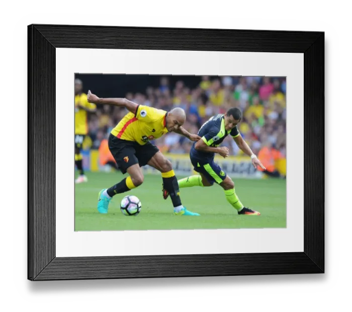 Framed Print : Sanchez vs. Kaboul: A Premier League Clash at Vicarage Road