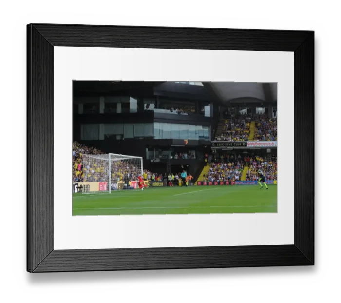 Framed Print : Santi Cazorla Scores First Goal: Arsenal Wins Over Watford (2016-17)